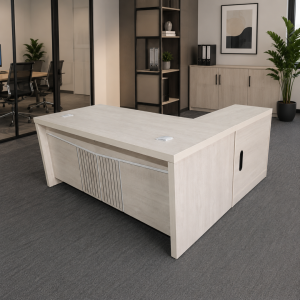 Escritorio directivo Valente con armario lateral móvil – dimensiones 1800x800x750 mm