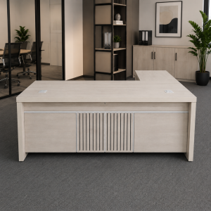 Escritorio directivo Valente con armario lateral móvil – dimensiones 1800x800x750 mm