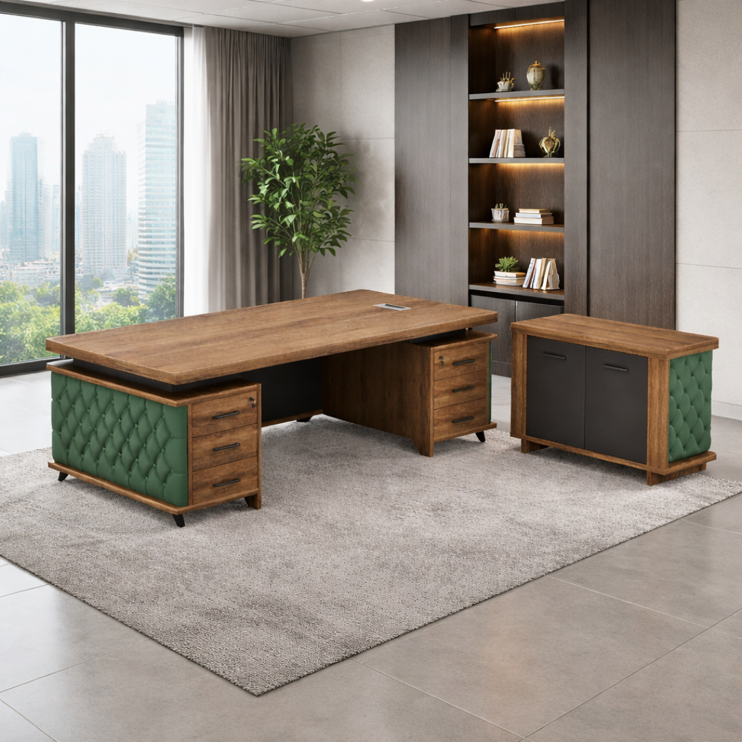 Escritorio ejecutivo con armario lateral móvil 3 Escritorio ejecutivo con armario lateral móvil