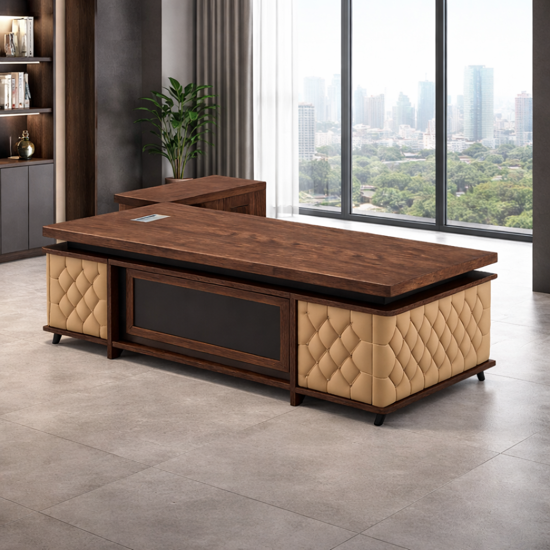 Escritorio ejecutivo con cajones y armario lateral móvil 2 Escritorio ejecutivo con cajones y armario lateral móvil