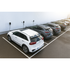 Estacion de carga para coches- 16 A 11 kW tipo 2 - cable de 5 metros con pantalla LCD trifasica