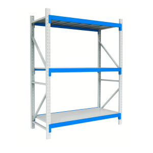 Estante adicional para estantería profesional 200KG – larguero azul estante blanco