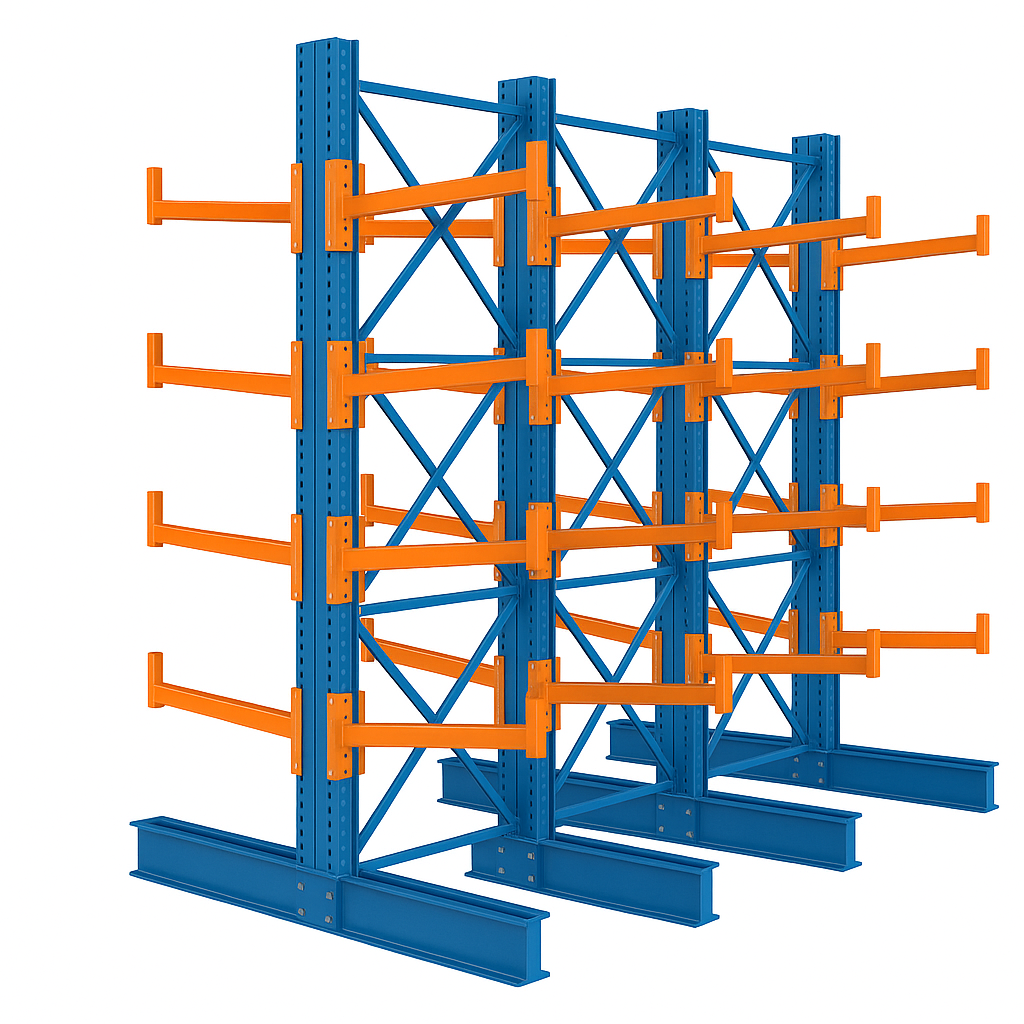 Estantería cantilever doble 4000 x 2200 x 3000 mm Estantería cantilever doble 4000 x 2200 x 3000 mm