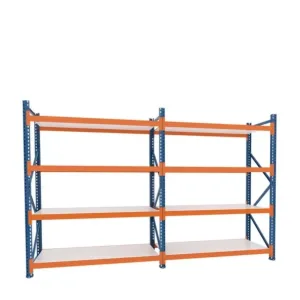 Estantería metálica galvanizada para almacenaje 3900x600x2000 2400 kg
