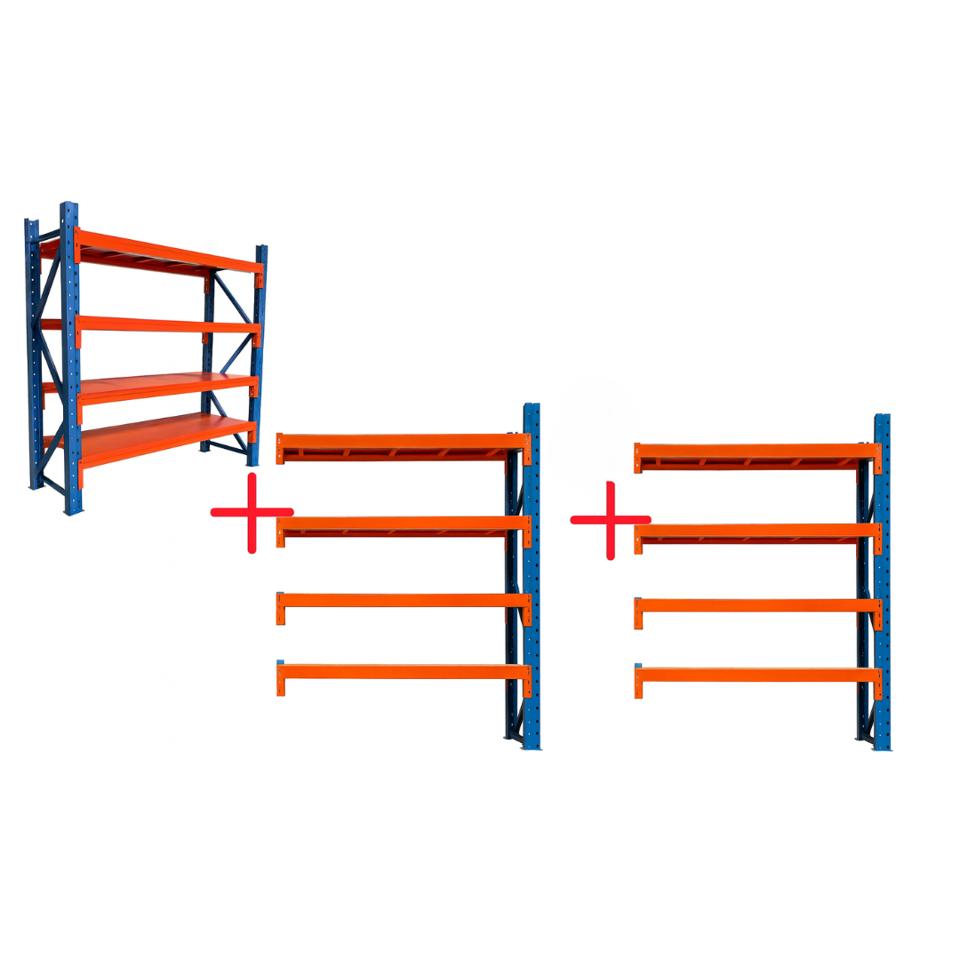 Estantería metálica profesional para almacenamiento 5800x600x2000 10800 kg 1 Estantería metálica profesional para almacenamiento 5800x600x2000 10800 kg