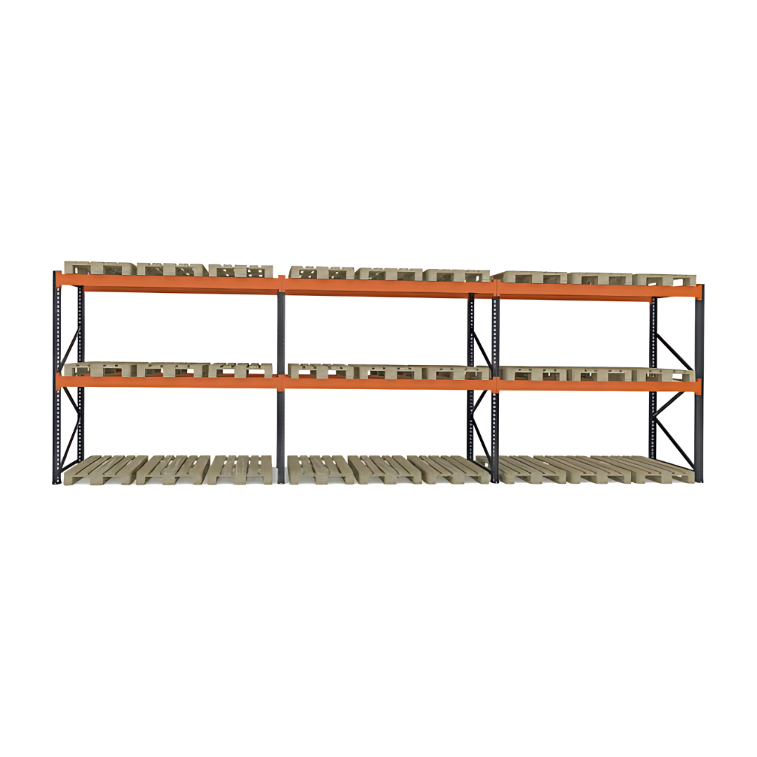 Estantería para palets 8460x1100x3500 - 3300 kg por nivel - 27 europalets Estantería para palets 8460x1100x3500 - 3300 kg por nivel - 27 europalets