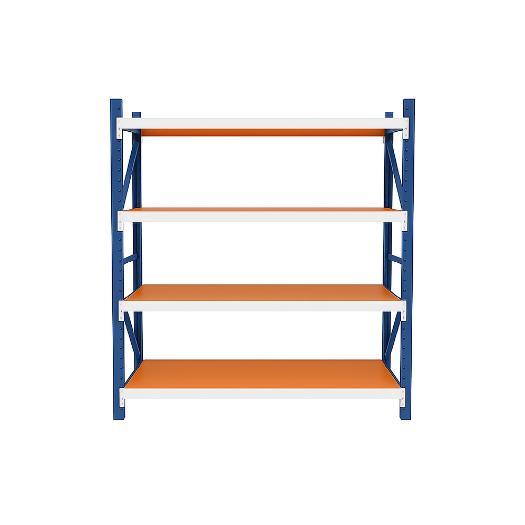 Estantería profesional de almacenamiento – 2000x400x2000 mm – 800 kg (Azul y Blanco) Estantería profesional de almacenamiento – 2000x400x2000 mm – 800 kg (Azul y Blanco)