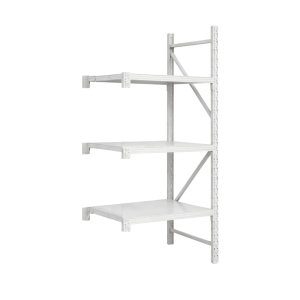 Extensión de estantería metálica profesional de almacenamiento 1000×600×2000 – capacidad de carga 600 kg – 3 niveles