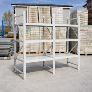 Extensión de estantería metálica profesional de almacenamiento 1000×600×2000 – capacidad de carga 600 kg – 3 niveles