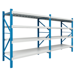Extensión de estantería metálica profesional de almacenamiento 2500×600×2000 800 kg 4 niveles