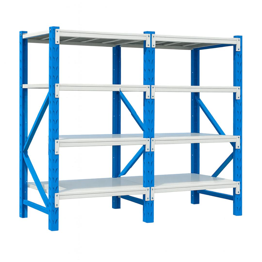 Extensión de estantería profesional de almacenamiento 1000×600×2000 800 kg 2 Extensión de estantería profesional de almacenamiento 1000×600×2000 800 kg