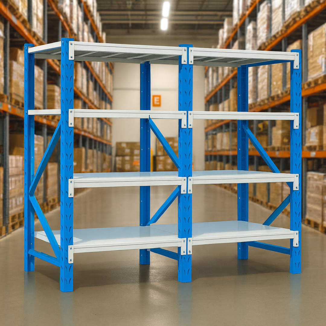Extensión de estantería profesional de almacenamiento 1000×600×2000 800 kg 3 Extensión de estantería profesional de almacenamiento 1000×600×2000 800 kg