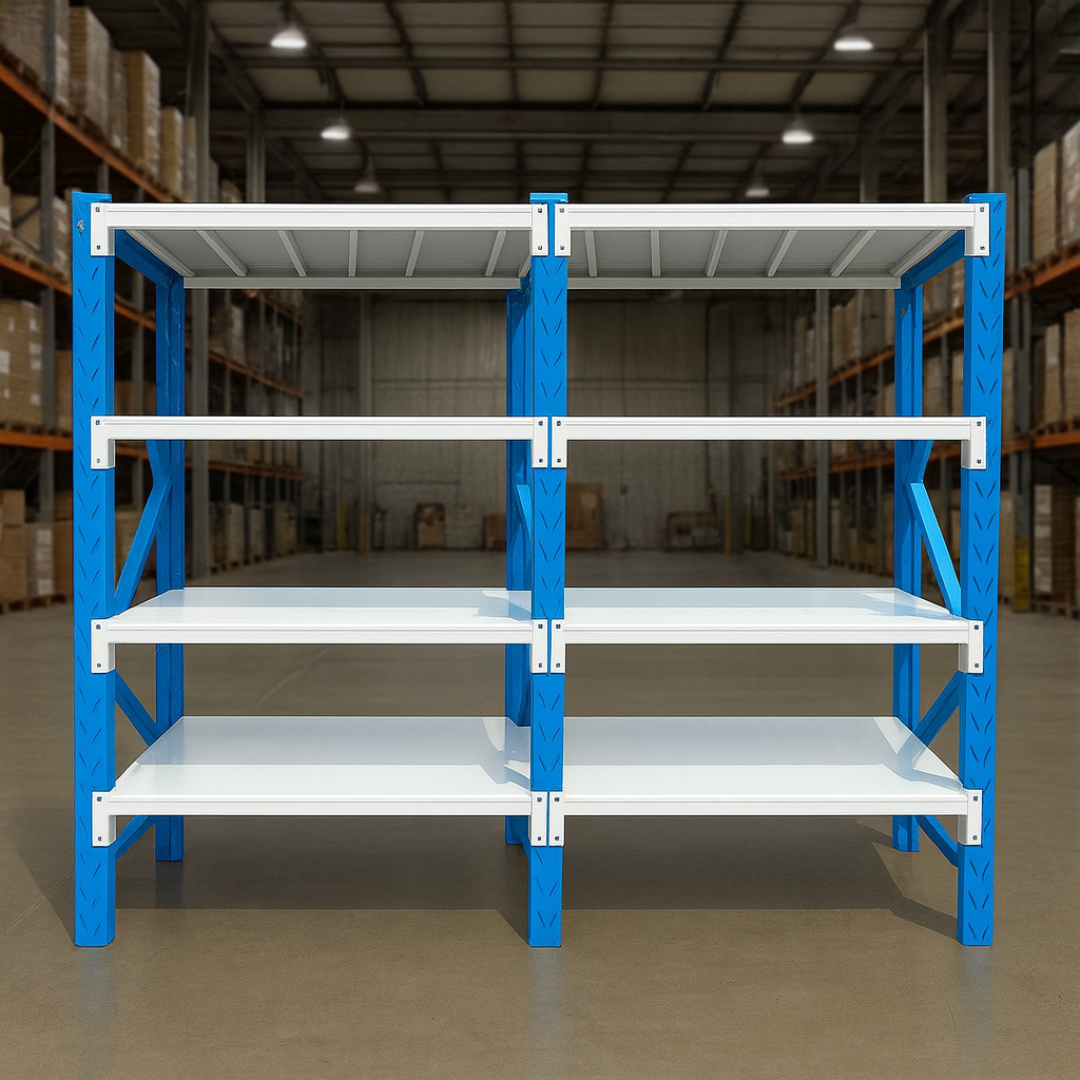 Extensión de estantería profesional de almacenamiento 1000×600×2000 800 kg 4 Extensión de estantería profesional de almacenamiento 1000×600×2000 800 kg