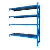 Extensión de estantería profesional de almacenamiento 2500x600x2000 800 kg – azul – 4 niveles
