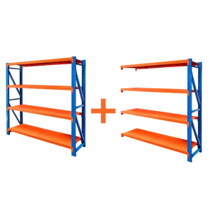 Extensión para estantería profesional de almacenamiento 1500x500x2000 – 400 kg