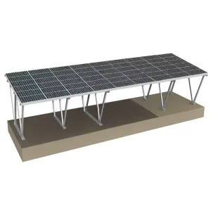 Marquesina de aluminio para 8 coches (El paquete no incluye paneles fotovoltaicos)