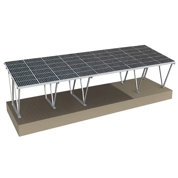 Marquesina de aluminio para 8 coches (El paquete no incluye paneles fotovoltaicos) Marquesina de aluminio para 8 coches (El paquete no incluye paneles fotovoltaicos)