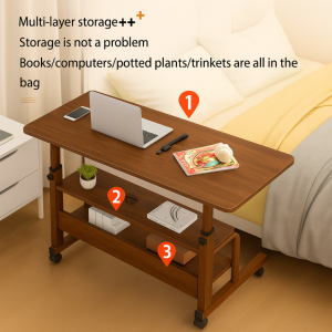 Mesa ajustable para portátil 80x40x(69-90) cm – Nogal