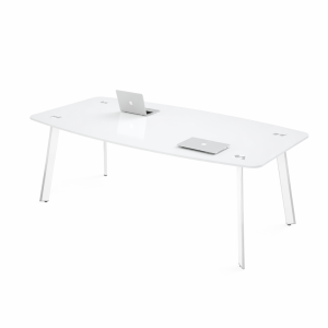 Mesa de conferencias Noble Line, de vidrio templado - dimensiones 2400x1200x750