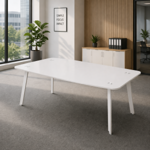 Mesa de conferencias Noble Line, de vidrio templado - dimensiones 2400x1200x750