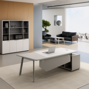 Mesa de oficina con armario lateral diseño moderno y elegante calidad premium