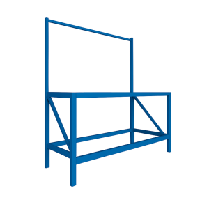 Mesa de trabajo industrial con marco superior para panel dimensiones: L1000 × P600 × H1000