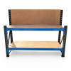 Mesa de trabajo industrial con panel de contrachapado 2000x600x1000