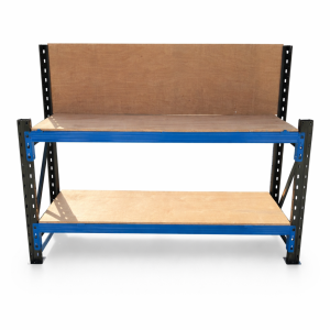 Mesa de trabajo industrial con panel de contrachapado 2000x600x1000