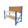Mesa de trabajo industrial con panel de contrachapado 2000x600x1000