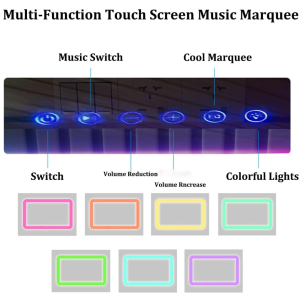 Mesita de noche inteligente con carga inalámbrica e iluminación LED