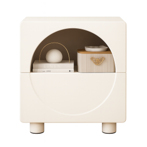 Mesita de noche moderna minimalista con espacio de almacenamiento