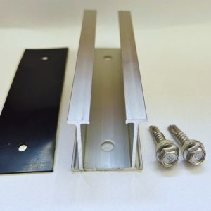 Minicarril 120 mm altura 35 mm con tira protectora de goma y 2 tornillos autoperforantes