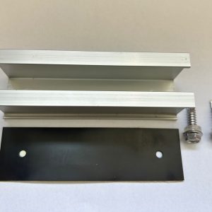 Minicarril 120 mm altura 35 mm con tira protectora de goma y 2 tornillos autoperforantes