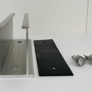 Minicarril 120 mm altura 50 mm con tira protectora de goma y 2 tornillos autoperforantes