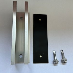 Minicarril 120 mm altura 50 mm con tira protectora de goma y 2 tornillos autoperforantes