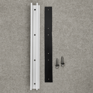 Minicarril 400 mm altura 50 mm con goma protectora y 2 tornillos autoperforantes M8