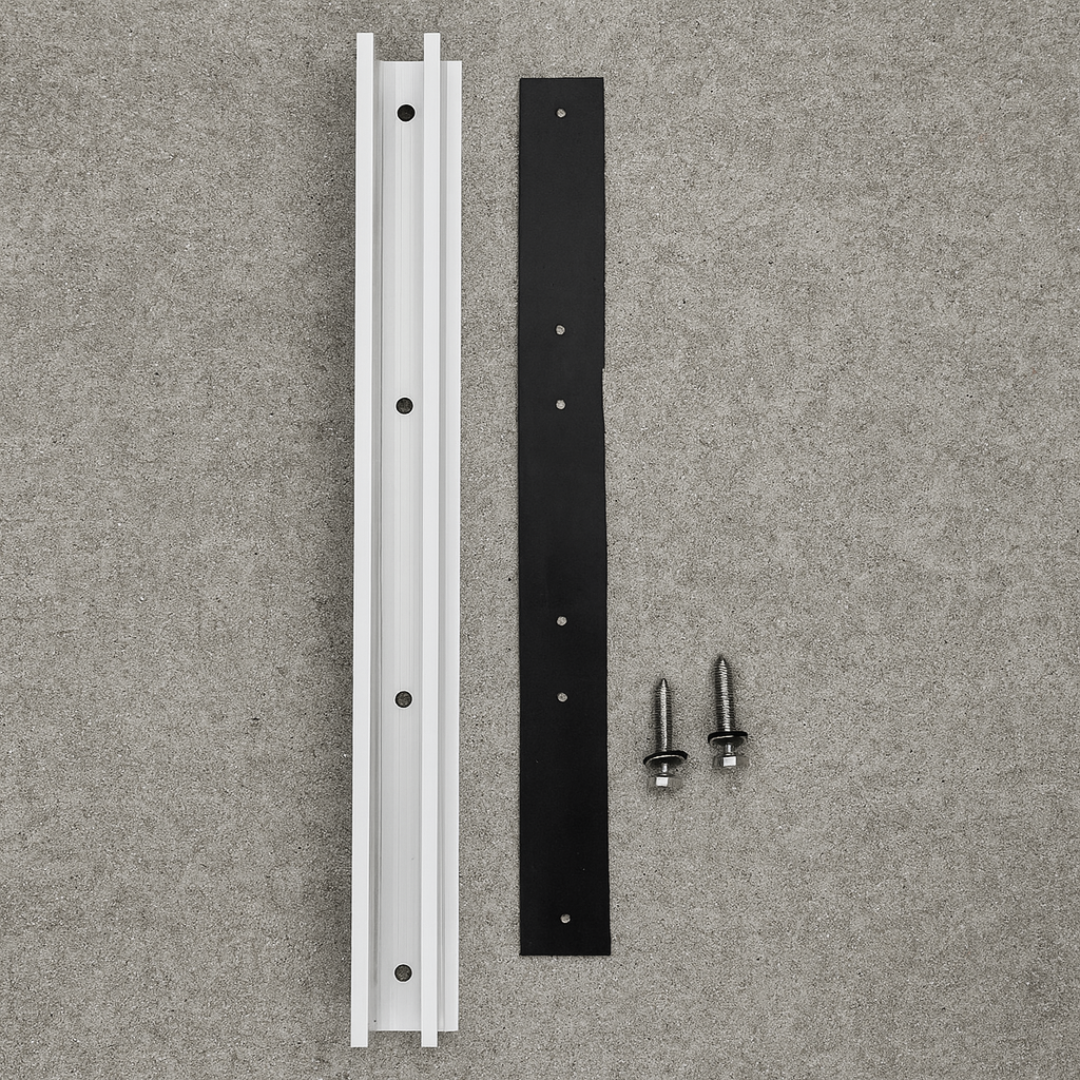 Minicarril 400 mm altura 50 mm con goma protectora y 2 tornillos autoperforantes M8 4 Minicarril 400 mm altura 50 mm con goma protectora y 2 tornillos autoperforantes M8