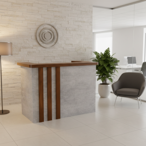 Mostrador de recepción SMART HEATER con cajones suspendidos