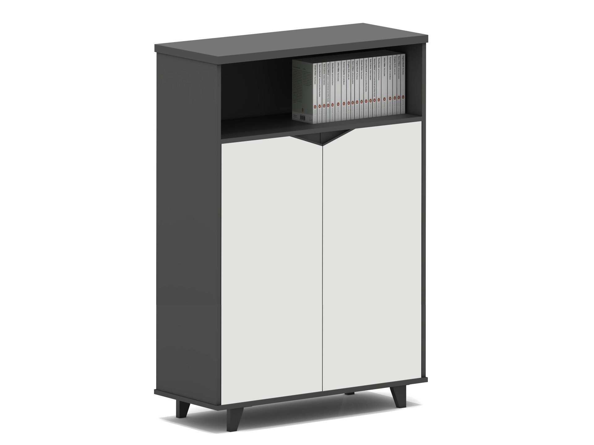 Mueble de oficina de 2 puertas cómoda de 2 puertas y espacio para librería 1 Mueble de oficina de 2 puertas cómoda de 2 puertas y espacio para librería