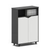 Mueble de oficina de 2 puertas cómoda de 2 puertas y espacio para librería