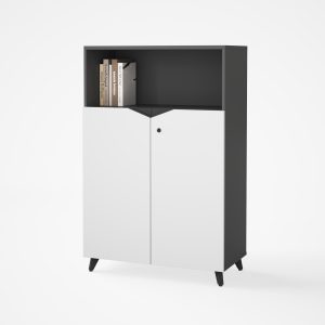 Mueble de oficina de 2 puertas cómoda de 2 puertas y espacio para librería