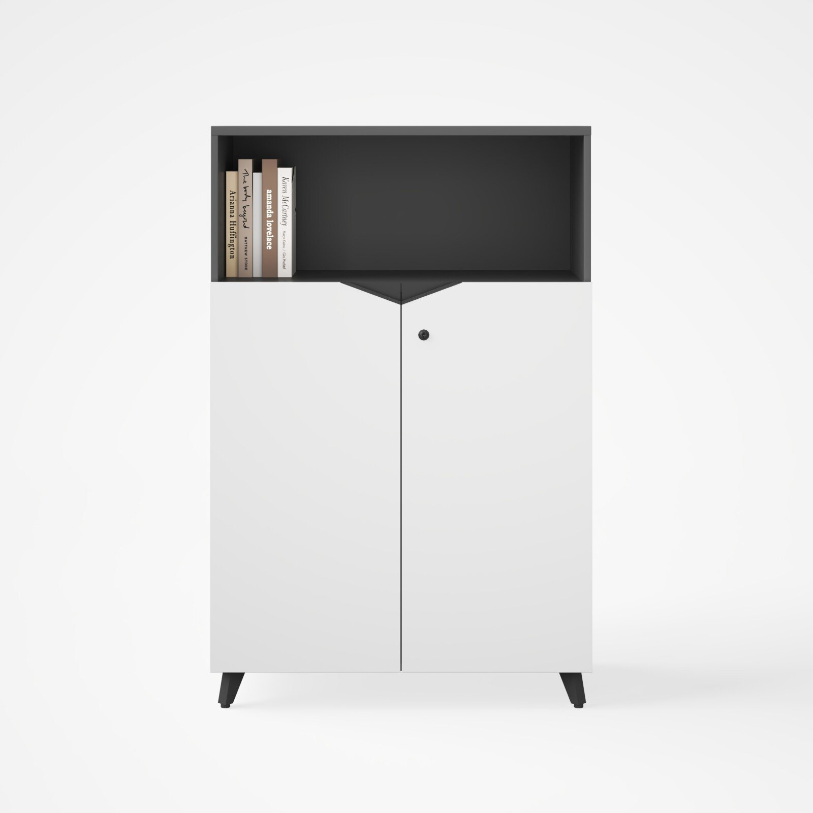 Mueble de oficina de 2 puertas cómoda de 2 puertas y espacio para librería 4 Mueble de oficina de 2 puertas cómoda de 2 puertas y espacio para librería