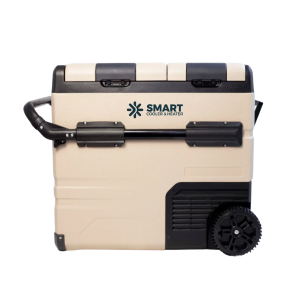 Nevera para coche con compresor smartcooler con bluetooth ruedas y doble zona de refrigeración