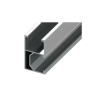 Riel de aluminio para fijación lateral de paneles solares fotovoltaicos longitud 4,4 m ancho 26 mm alto 44 mm