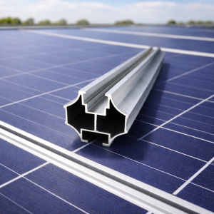 Riel de aluminio para la fijación de paneles solares fotovoltaicos – 3,60 m