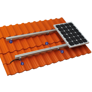 Riel de aluminio para sujeción de paneles solares fotovoltaicos 2.4 m