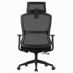 Silla de oficina ergonómica con reposacabezas ajustable y respaldo de malla