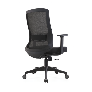 Silla de oficina ergonómica con respaldo ajustable y soporte para brazos