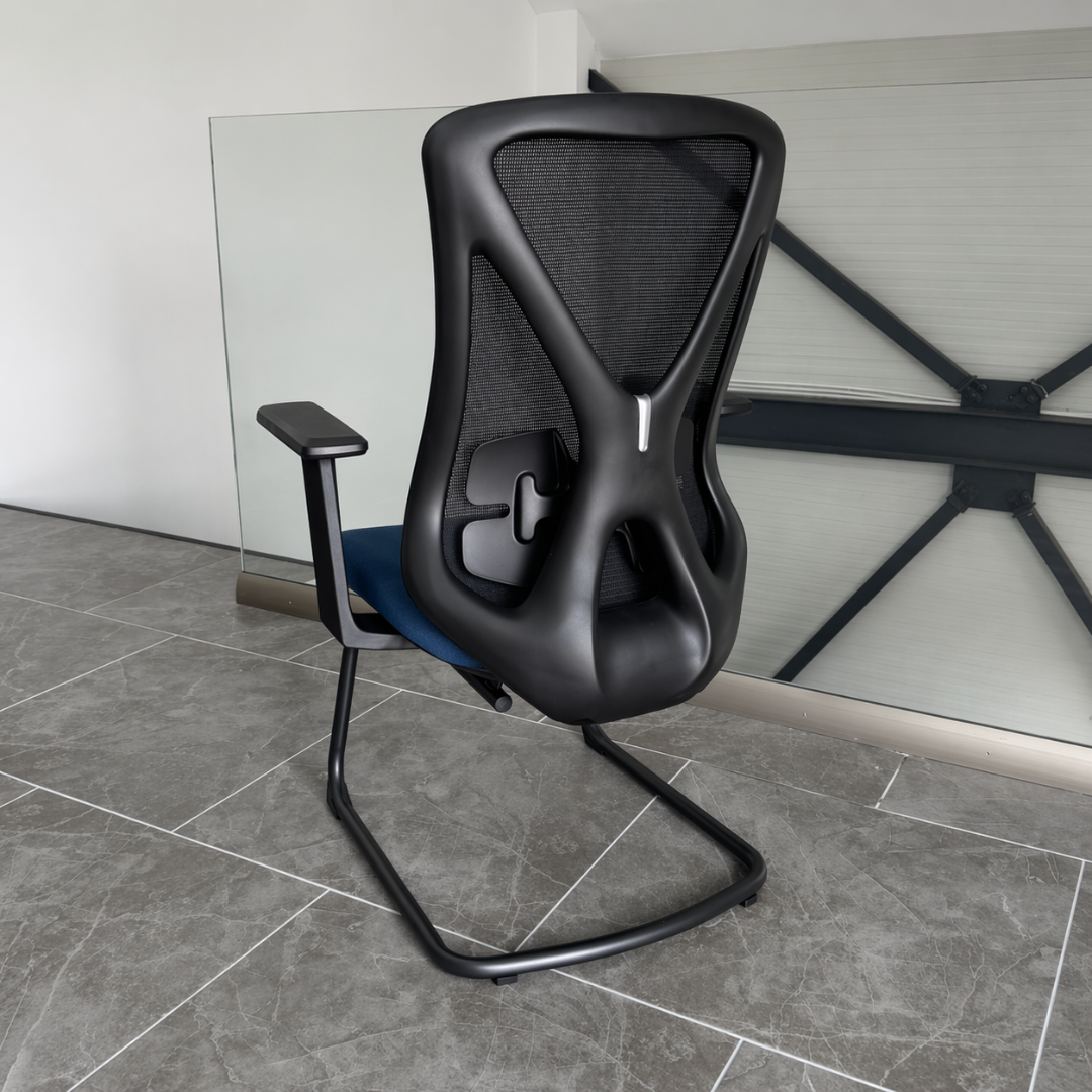 Silla de oficina ergonómica con respaldo de malla brazos fijos y estructura de acero – W550D615H1040 mm 5 Silla de oficina ergonómica con respaldo de malla brazos fijos y estructura de acero – W550D615H1040 mm