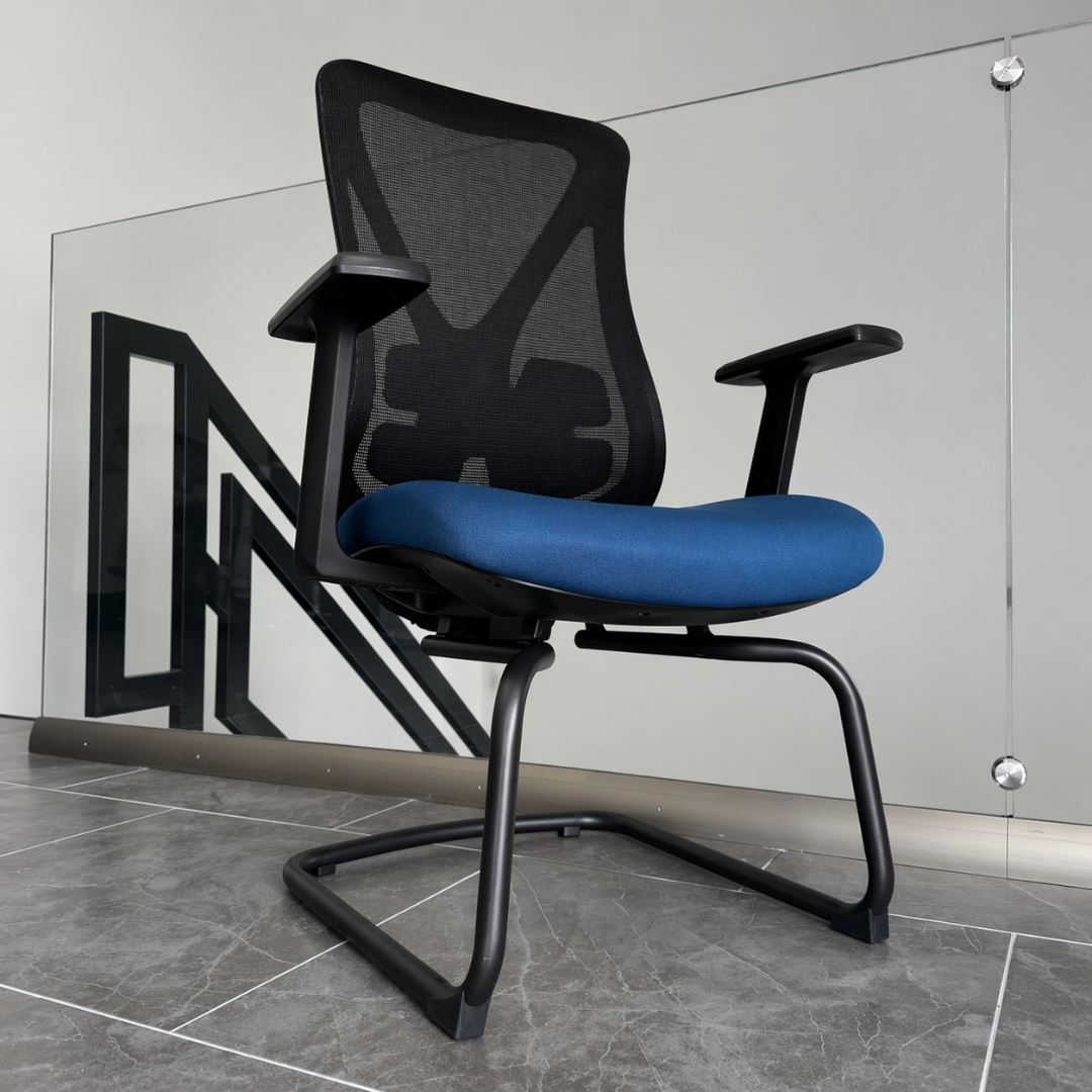 Silla de oficina ergonómica con respaldo de malla brazos fijos y estructura de acero – W550D615H1040 mm 6